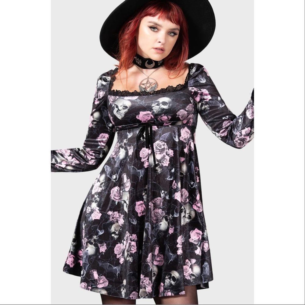 IMPERIA LONG SLEEVE DRESS [BLACK/PINK]